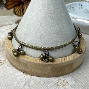Vintage Traditional Middle Eastern Jingle Charm Bangle Bracelet Belly Dancer